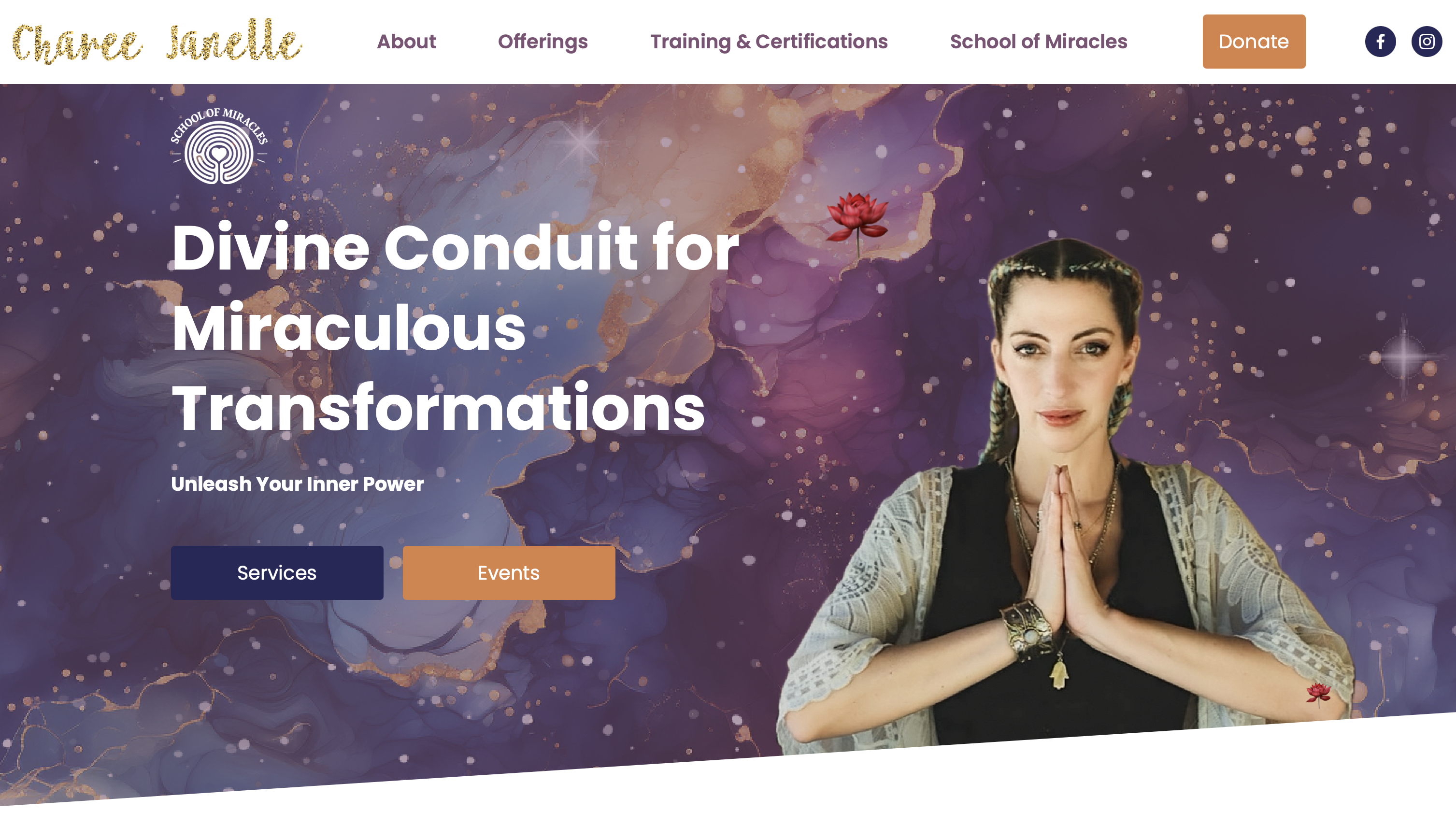 Website portfolio of Conscious Web Presence featuring a Website for Janelle Calfee