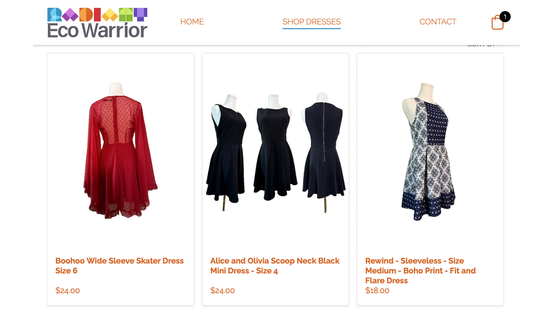 Website Design by Conscious Web Presence, showcasing a modern clothing e-commerce site.
