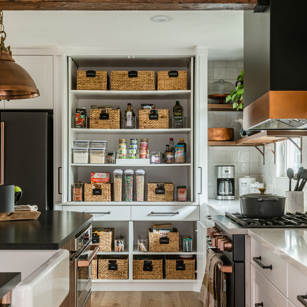 the copper kitchen remodel and home organization of the pantry