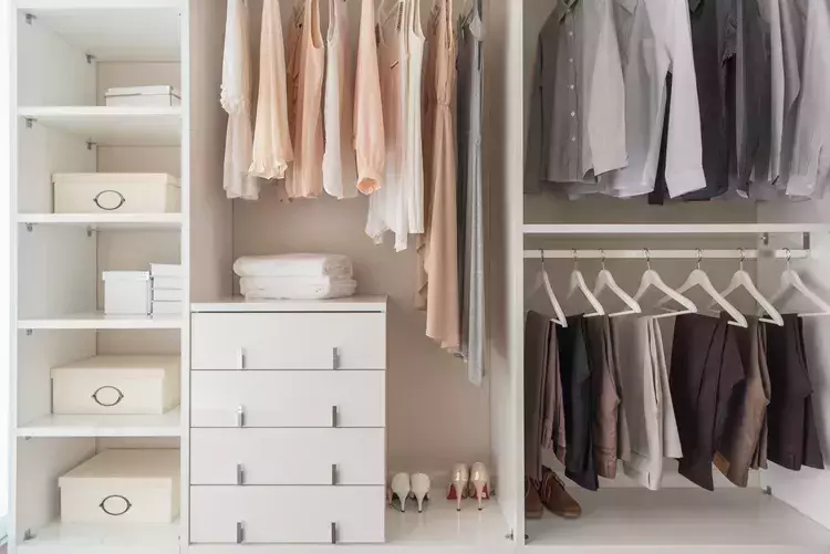 lund haus studio featured in real simple for how to organize a walk-in-closet