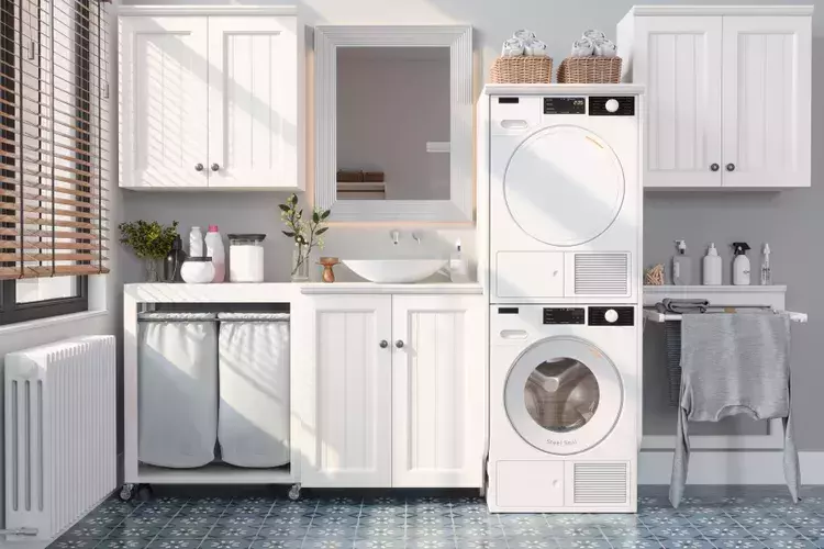 lund haus studio featured in real simple for laundry room organized