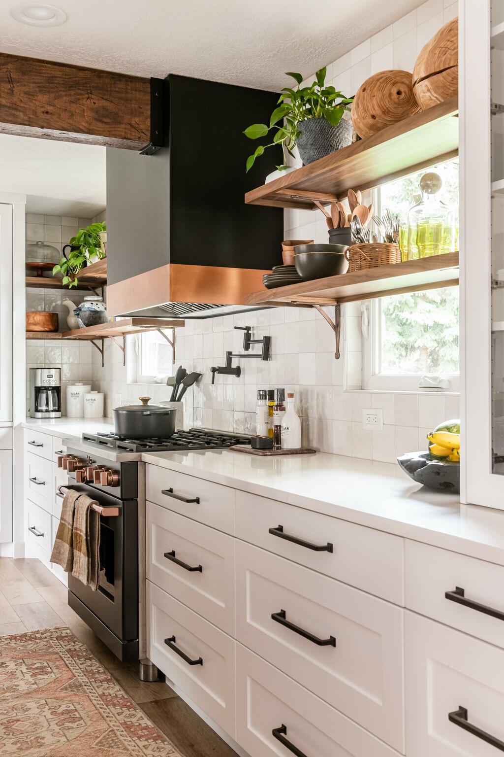 kitchen remodel with copper accents