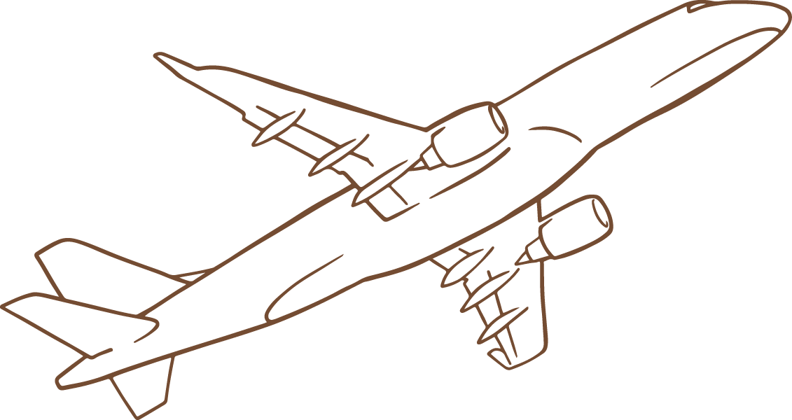 Illustration of a commercial airplane