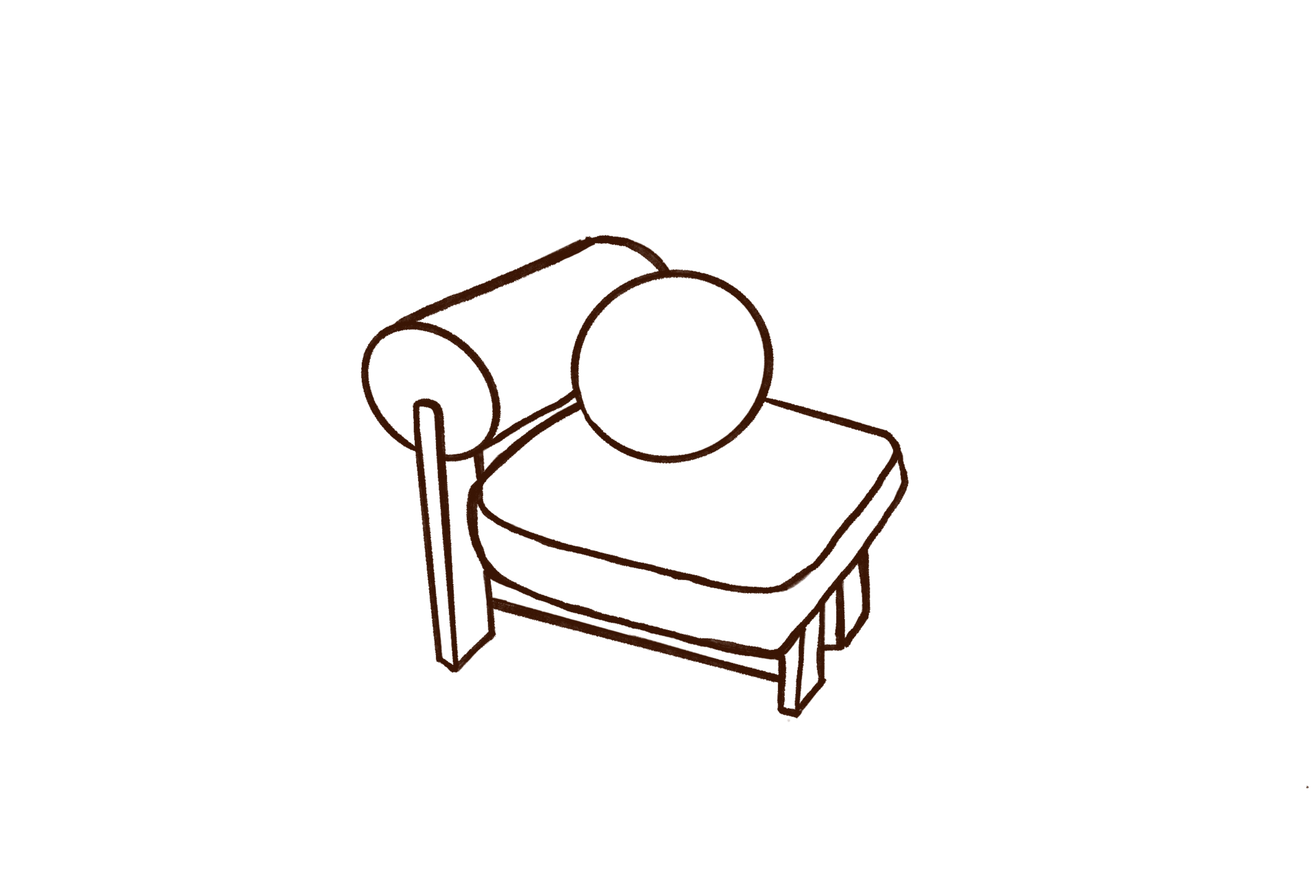 full-service furnishing service icon showing a sketch of a styled chair