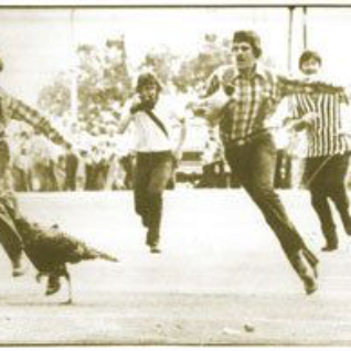 Fast Race: 1st Heat From Worthington, 1977. Cuero Race Team Members Are Bill Blackwell, Mary C. Kahlich, And Jack Calk.
