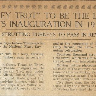 Newspaper Article Heralding The Coming Of The 1934 Cuero Turkey Trot.