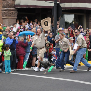 September 14, 2013: Ruby Begonia Takes The Lead And The First Heat Of The Great Gobbler Gallop In Worthington, Minnesota.

