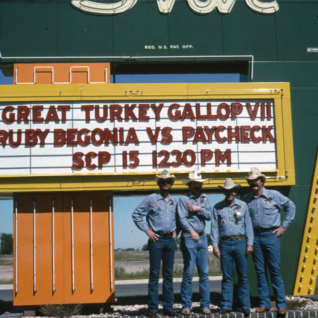 The Cuero Race Team Gets A Greeting In Worthington, MN.
