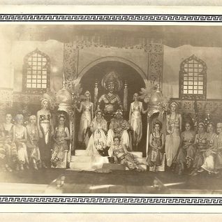 The Royal Coronation From The 1934 Cuero Turkey Trot. Sultan Yekrut Dan Peavey And Sultana Oreuc Frances Hamilton Are Seated At The Thrones. This Coronation Is In The Auditorium Of The Old John C. French High School.
