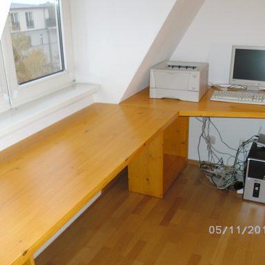 Arbeitsplatz, Kieferleimholz lasier