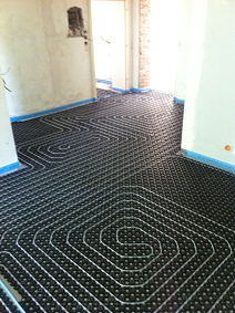 Muster für eine Fußbodenheizung