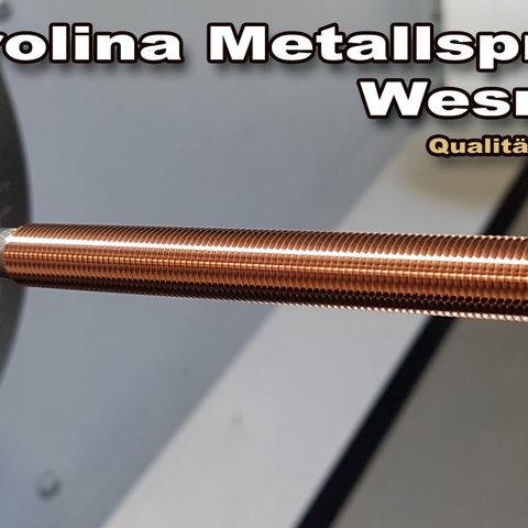 Berolina Metallspritztechnik - Bolzen mit Kupfer im Kaltgasverfahren gespritzt und anschließend Gewindegedreht