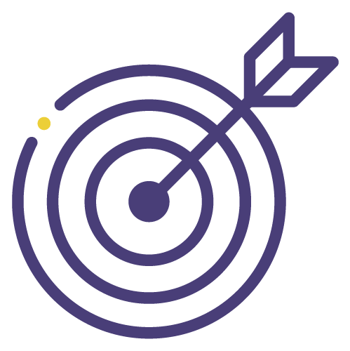A target with an arrow in the centre