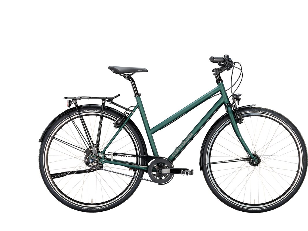 Contoura Fe-7 (Standart) - Typ wenig Wartung. Wenn Du Deine täglichen Touren moderat-sportlich fahren und Dich ansonsten nur wenig ums Rad kümmern möchtest – das Fe-7 ist so ein Typ dafür. Natürlich empfiehlt sich eine regelmäßige Inspektion, aber ansonsten musst Du nicht mal die Kette ölen – weil es einfach keine gibt. Völlig unaufgeregt, immer passend und dauerhaltbar. Preis ab 1.599,-€. Konfigurierbar unter: 
<a href="https://hartje-konfigurator.de/de/contoura/fe-7-inkl-gates-cdx">hartje-konfigurator.de</a>