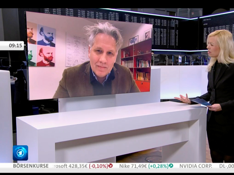 Interview on Germany's most important news programme „Tagesschau“