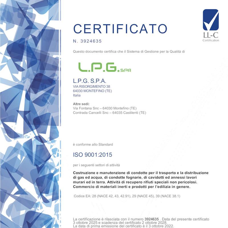 Certificazione ISO 9001-2015 settore EA 28
