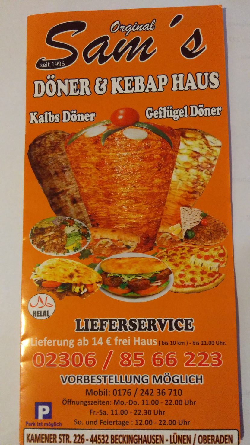 Sam S Doner Kebap Haus Orginal Seit 1996