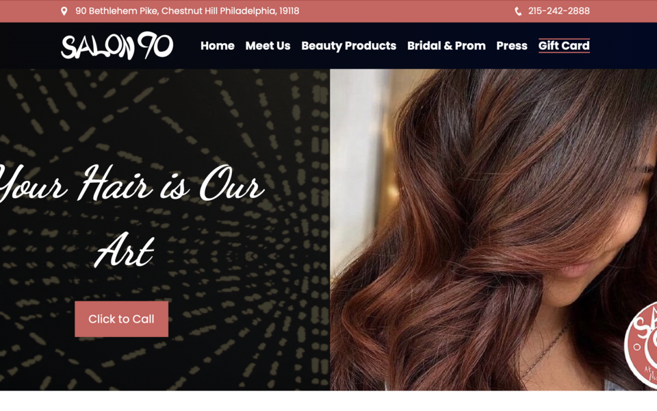 Salon90.net is built with the Professionals Template